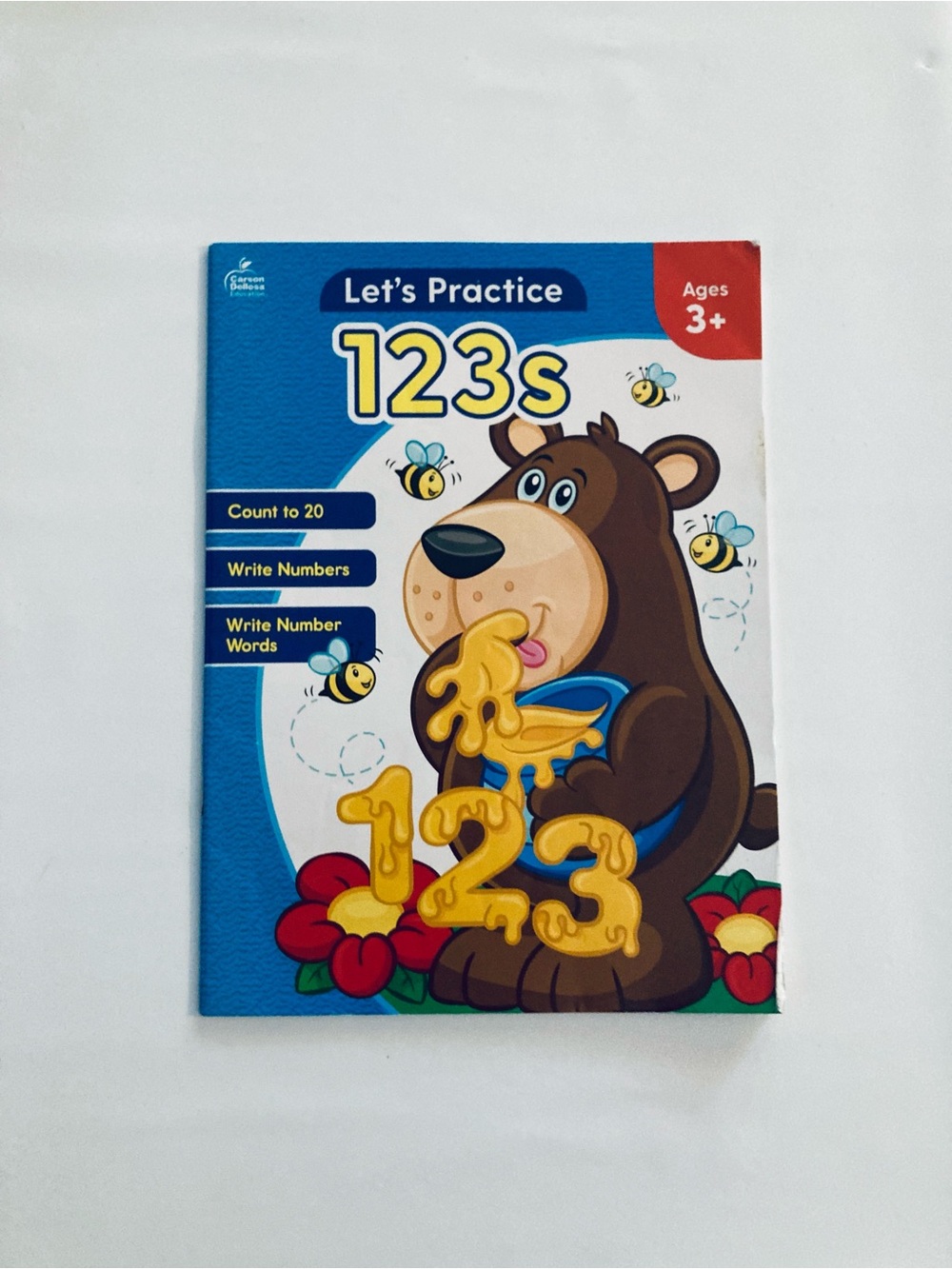 LET'S PRACTICE 123's Workbook AGES 3+ NEW COUNT TO 20, WRITE NUMBERS & WORDS!